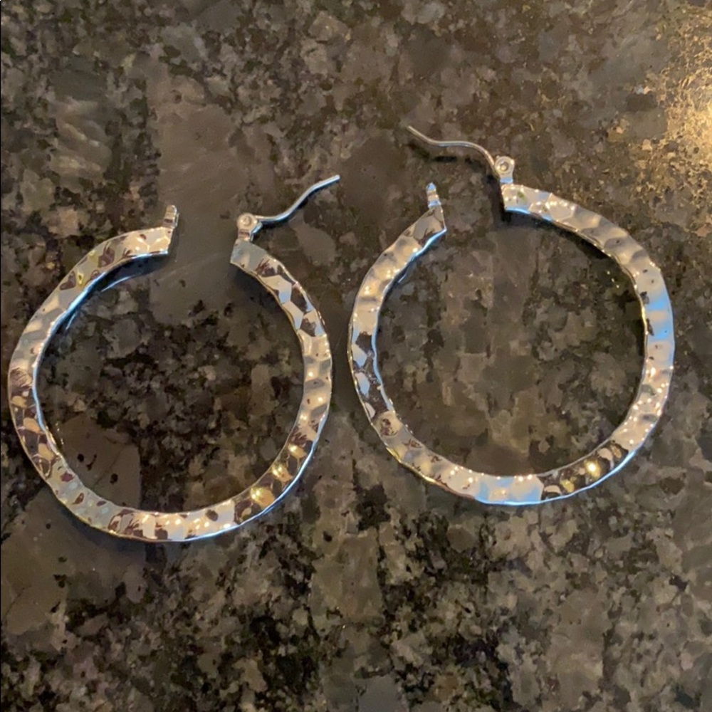 Sterling silver hoop earrings